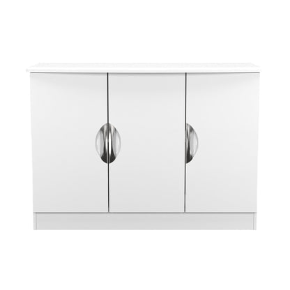 Camden Large Sideboard White 3 Doors 112cm