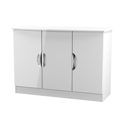 Camden Large Sideboard White 3 Doors 112cm