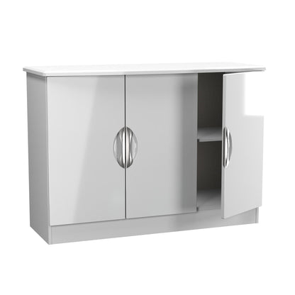 Camden Large Sideboard White 3 Doors 112cm