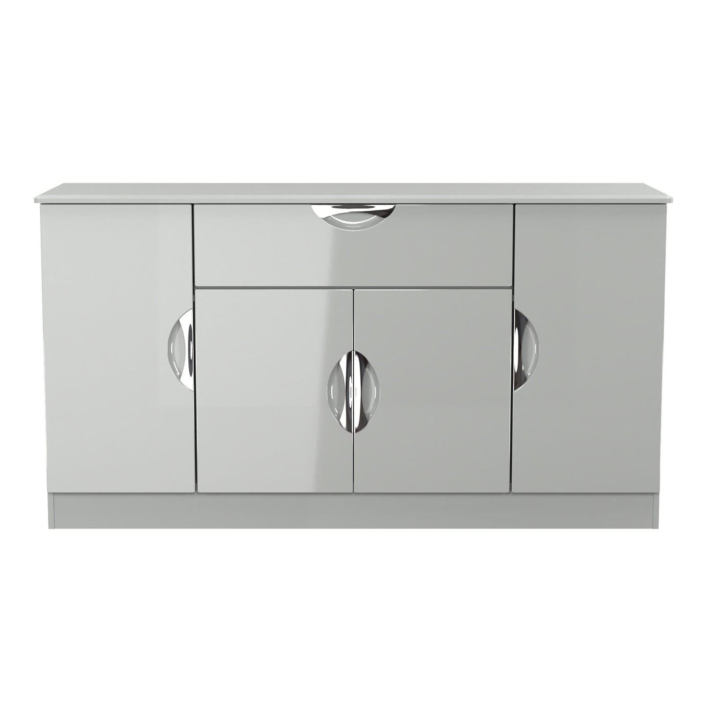 Camden Large Sideboard Grey 4 Doors 3 Shelves 1 Drawer 146cm