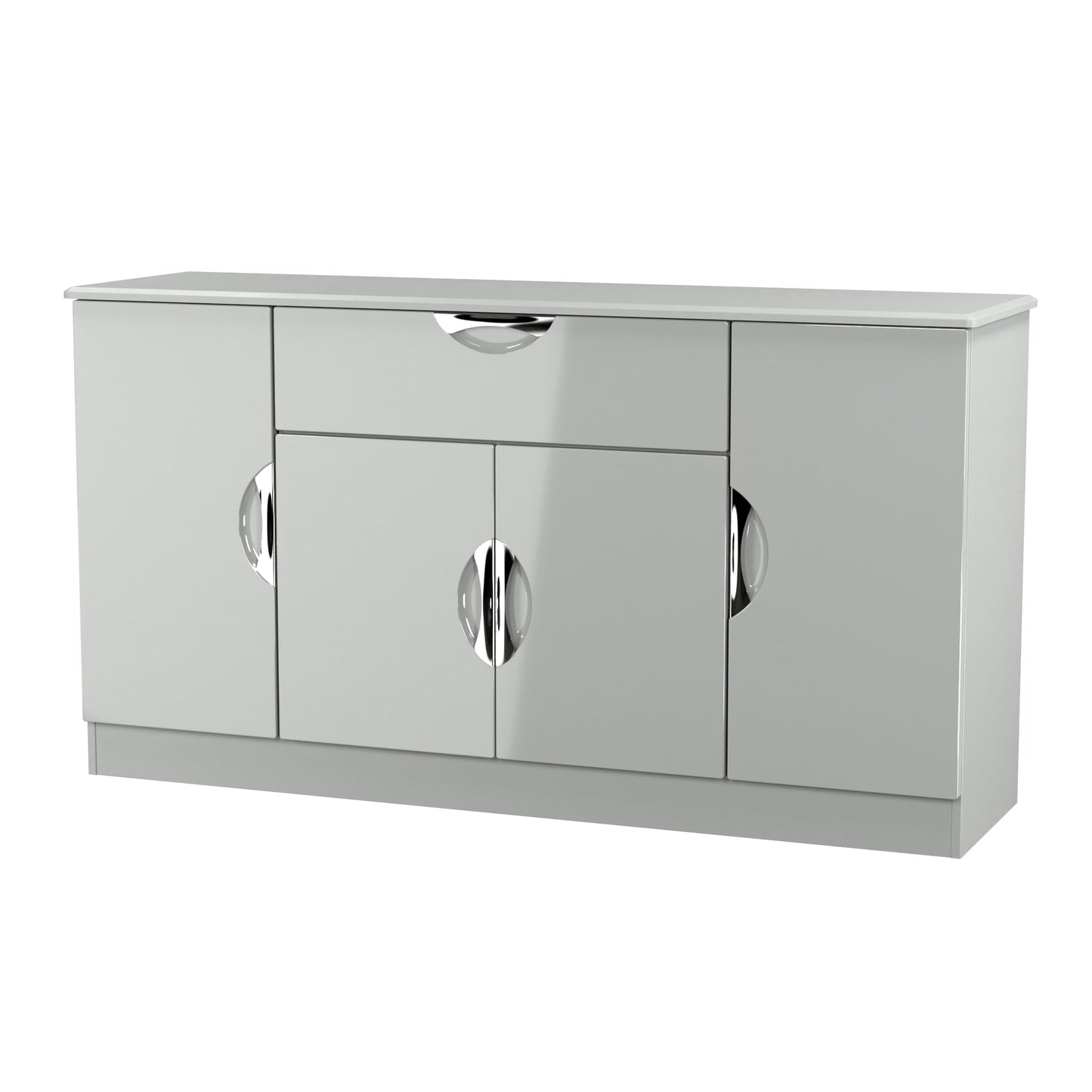 Camden Large Sideboard Grey 4 Doors 3 Shelves 1 Drawer 146cm