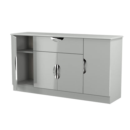 Camden Large Sideboard Grey 4 Doors 3 Shelves 1 Drawer 146cm