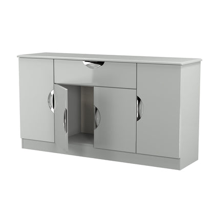 Camden Large Sideboard Grey 4 Doors 3 Shelves 1 Drawer 146cm