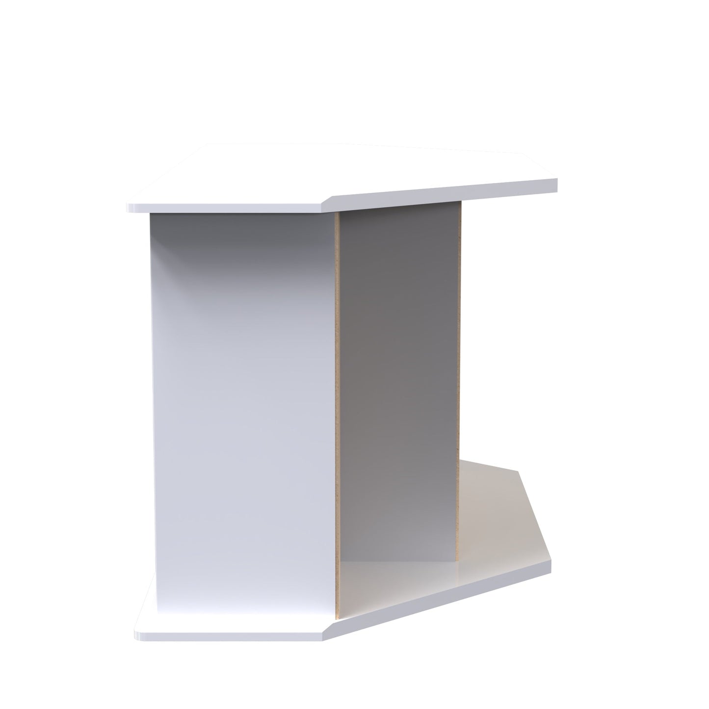 Camden Corner TV Unit White 5 Shelves 1 Drawer 112cm