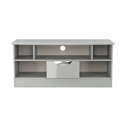 Camden TV Unit Grey 5 Shelves 1 Drawer 112cm