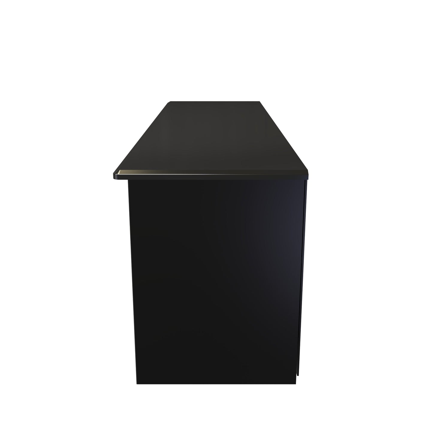 Camden TV Unit Black 5 Shelves 1 Drawer 146cm