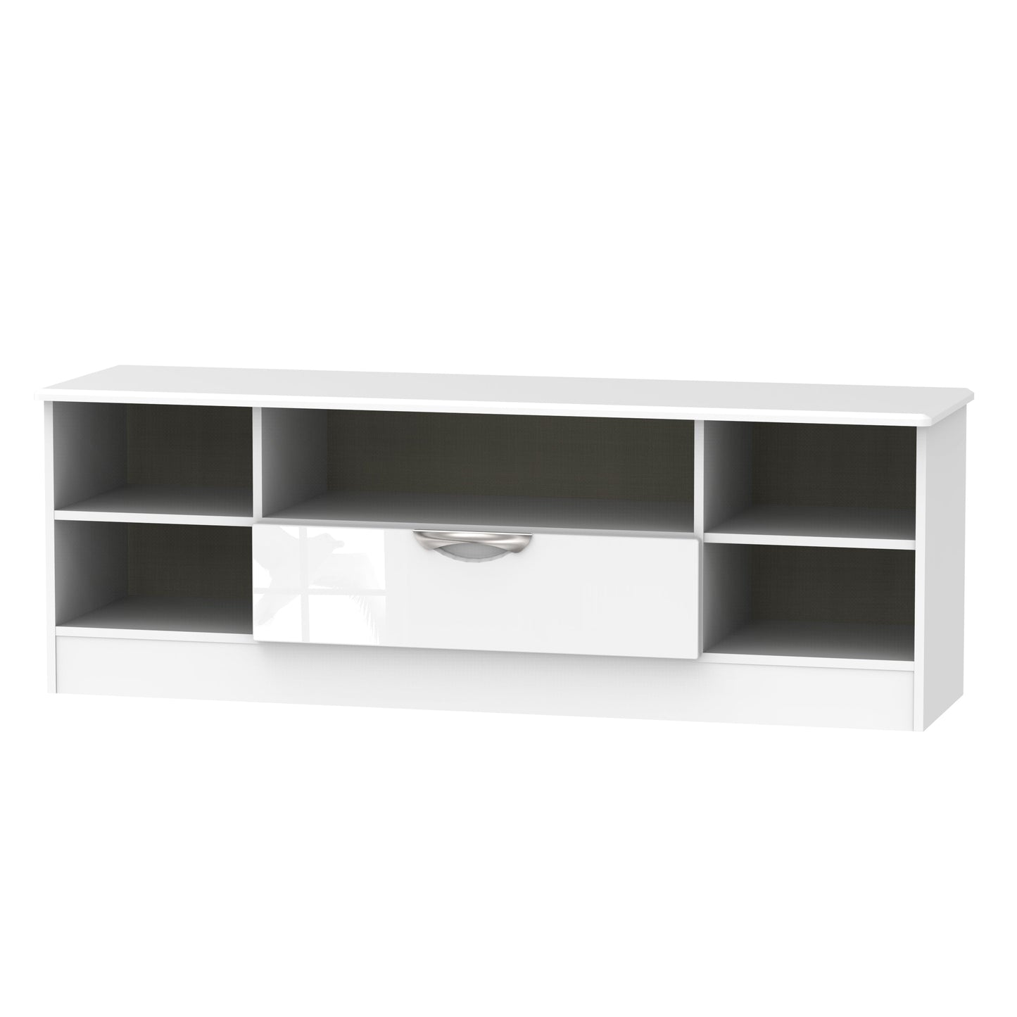 Camden Cupboard White 5 Shelves 1 Drawer 146cm