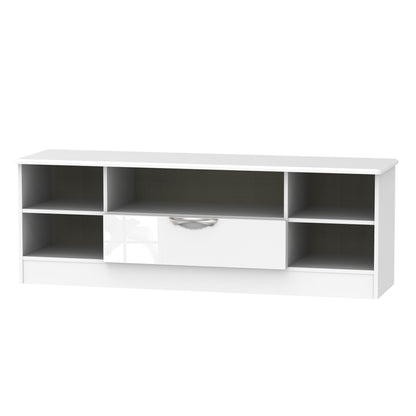 Camden Cupboard White 5 Shelves 1 Drawer 146cm