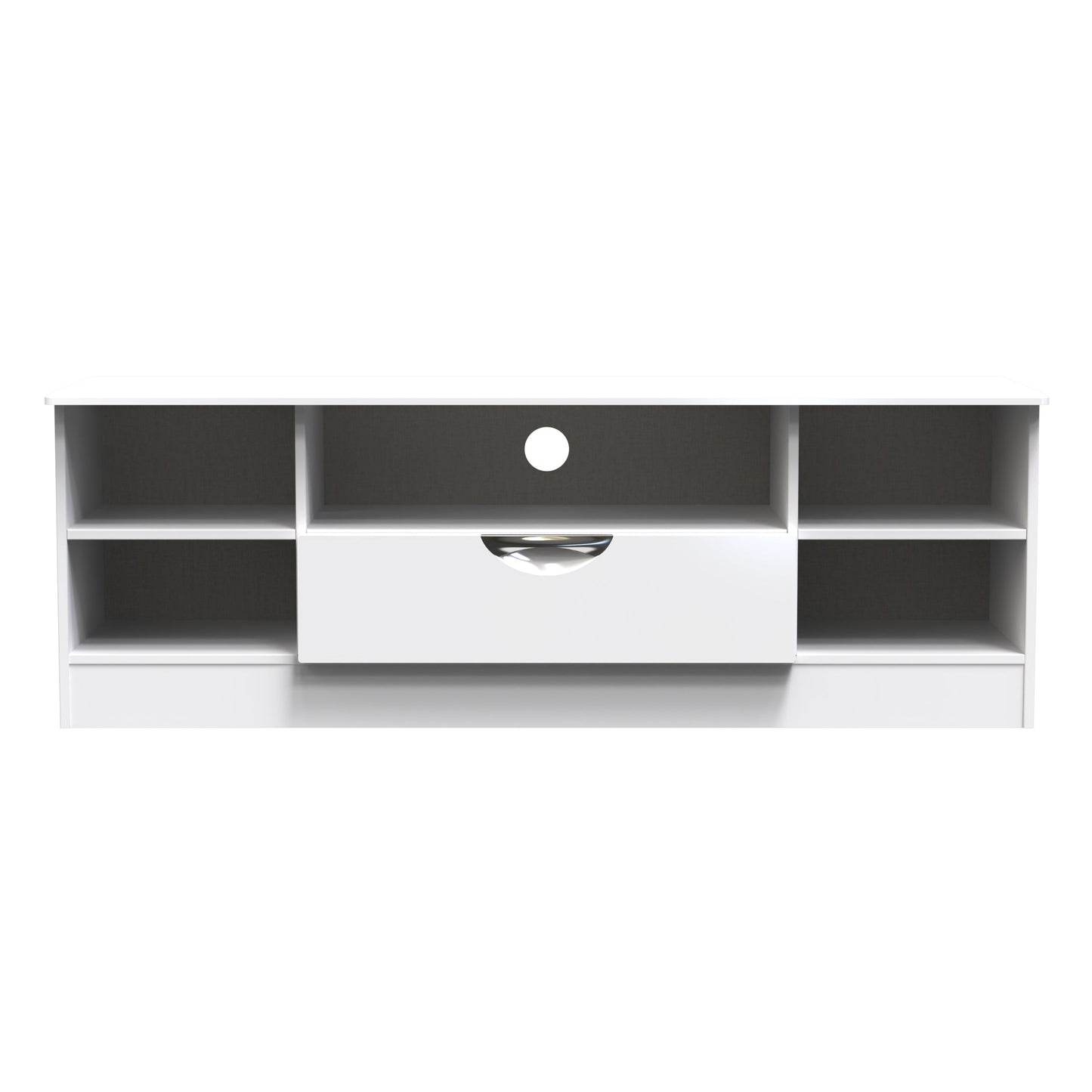 Camden Cupboard White 5 Shelves 1 Drawer 146cm