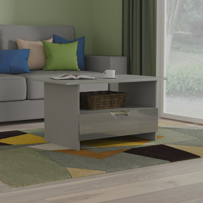 Camden Coffee Table Grey 1 Shelf 1 Drawer 93cm