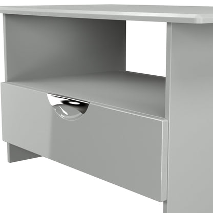 Camden Coffee Table Grey 1 Shelf 1 Drawer 93cm
