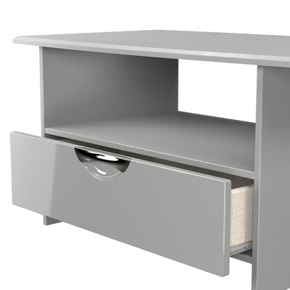 Camden Coffee Table Grey 1 Shelf 1 Drawer 93cm