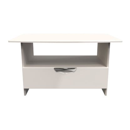 Camden Coffee Table Off-White 1 Shelf 1 Drawer 93cm