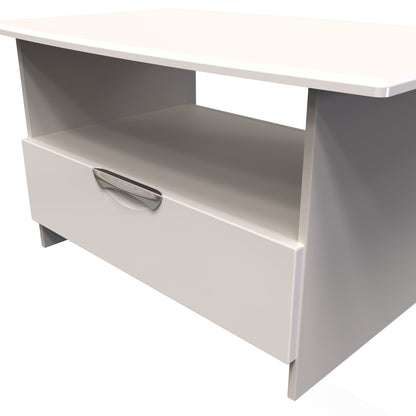 Camden Coffee Table Off-White 1 Shelf 1 Drawer 93cm