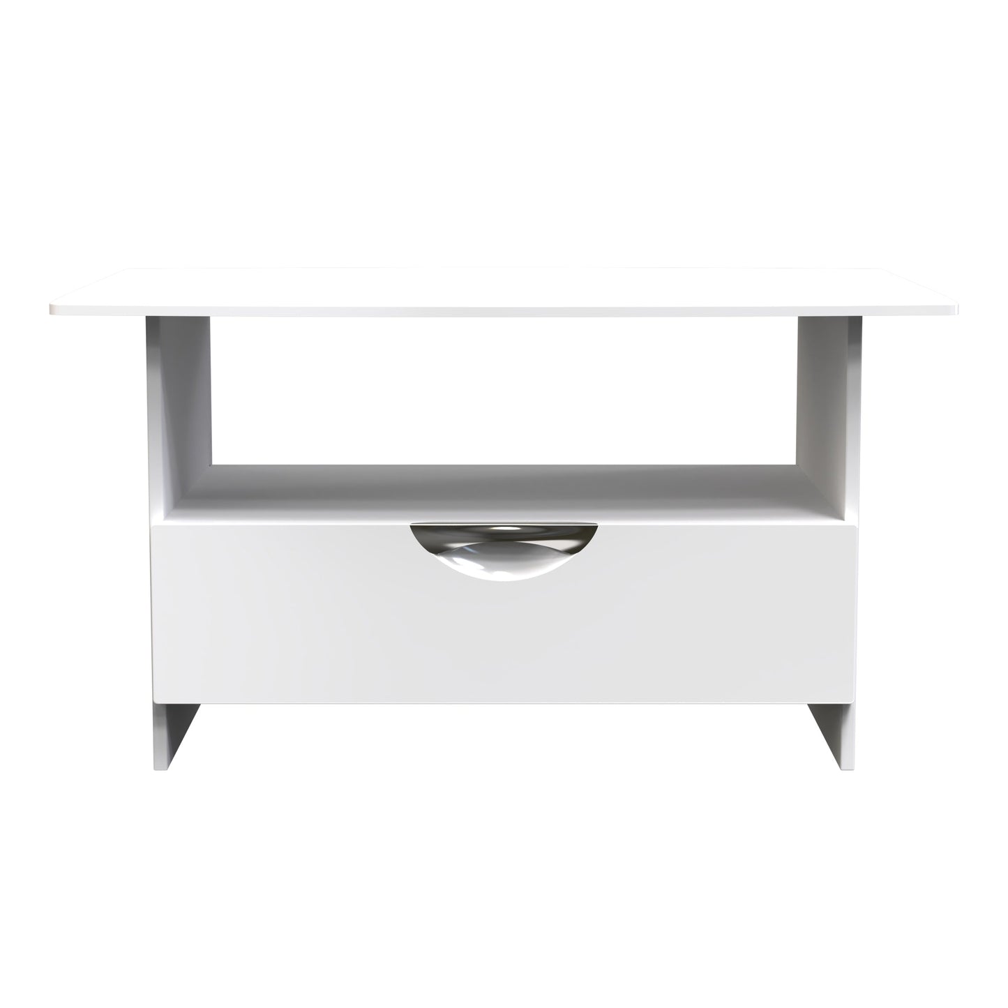 Camden Coffee Table White 1 Shelf 1 Drawer 93cm
