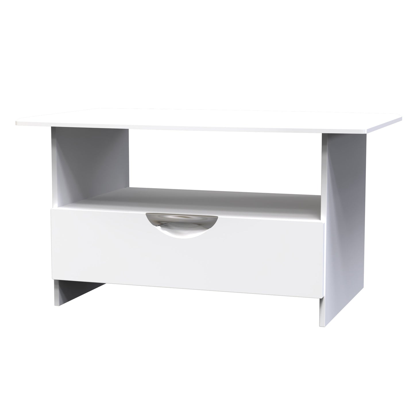 Camden Coffee Table White 1 Shelf 1 Drawer 93cm