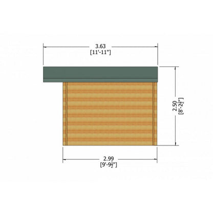 Shire Shire Clipstone 13' 8" x 9' 9" Apex Log Cabin - Premium 44mm Cladding Tongue & Groove