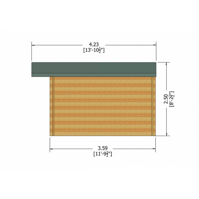 Shire Shire Clipstone 15' 6" x 11' 9" Apex Log Cabin - Premium 44mm Cladding Tongue & Groove