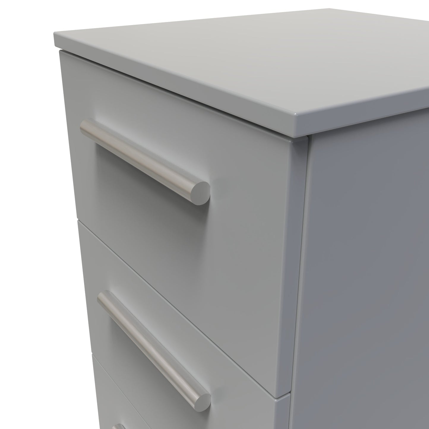 Contrast Bedside Table Grey 3 Drawers 70cm