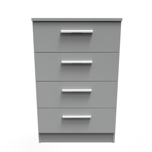 Contrast Chest of Drawers Grey 4 Drawers 89cm