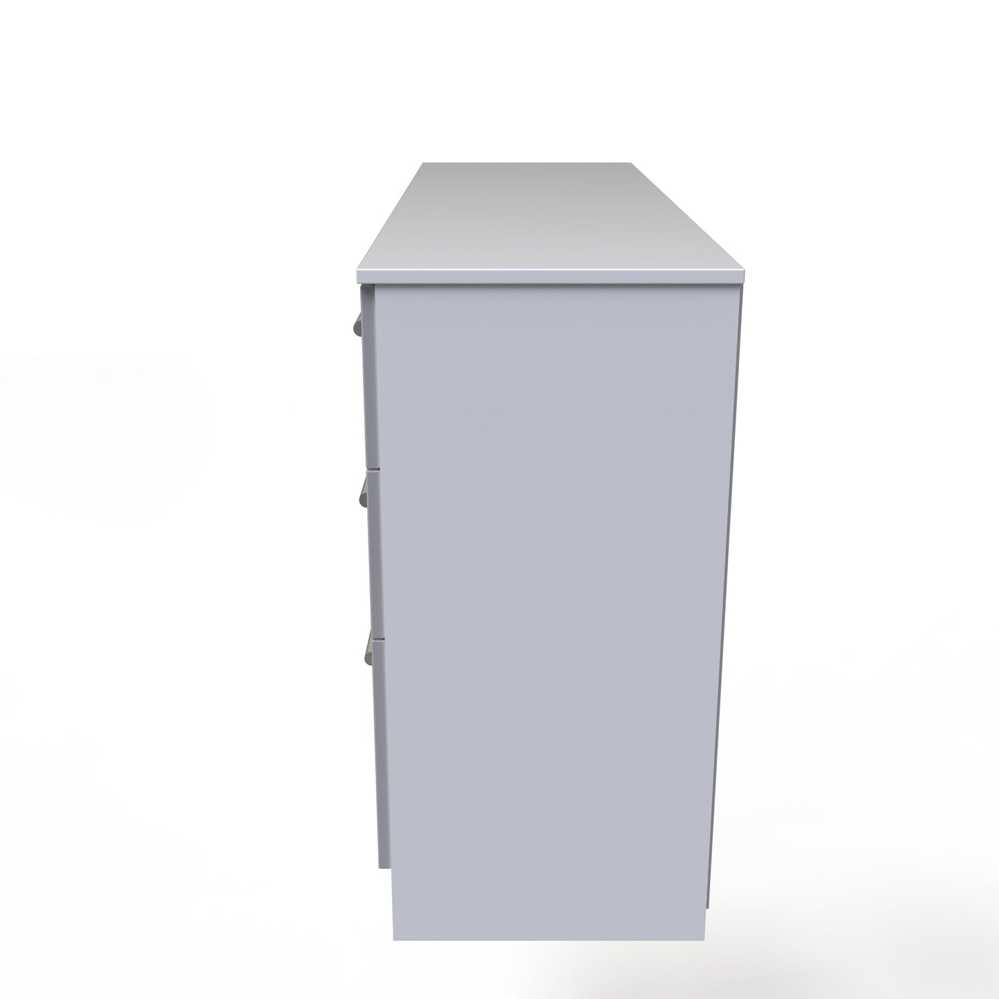 Contrast Desk Grey & White 6 Drawers 125cm