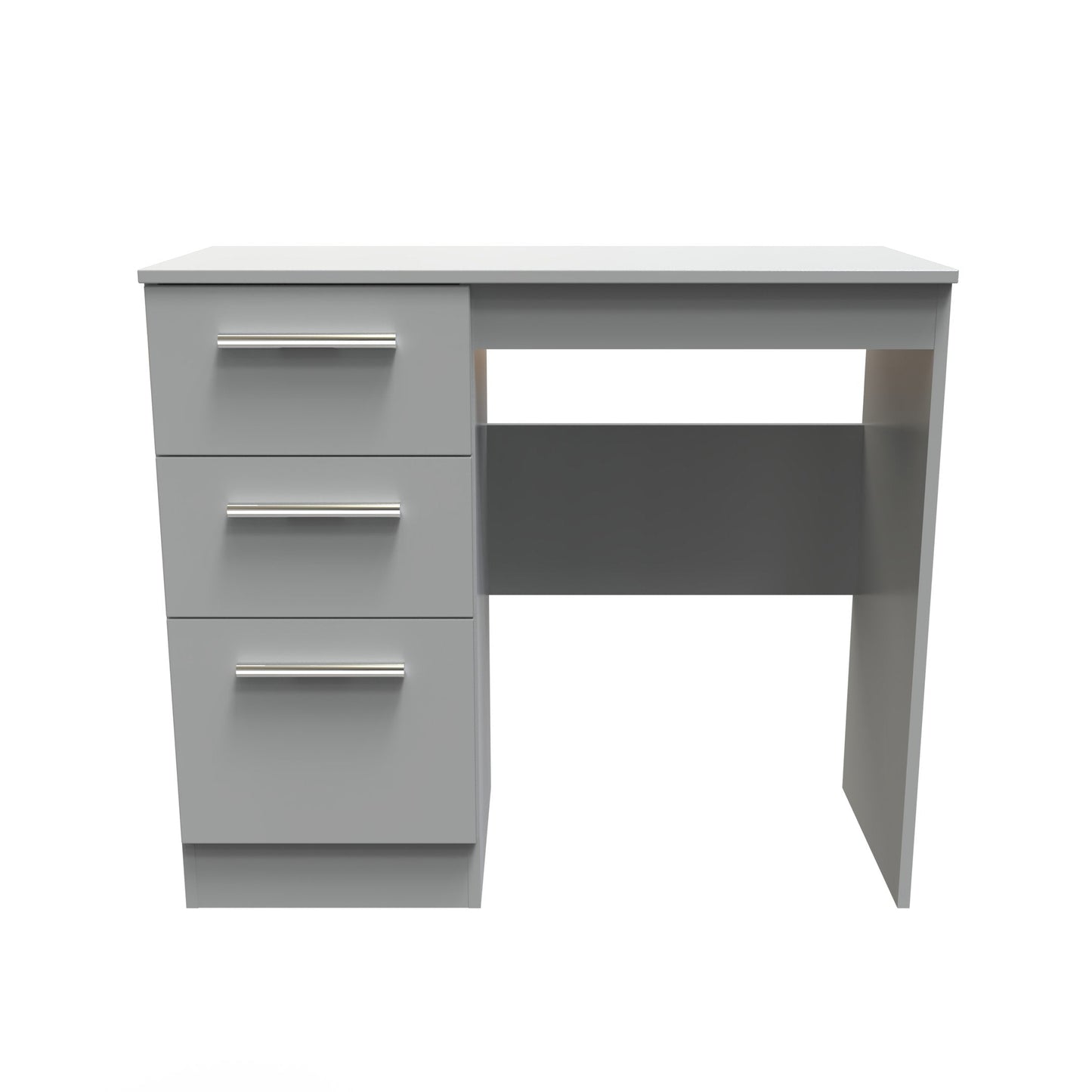 Contrast Desk Grey 3 Drawers 90cm