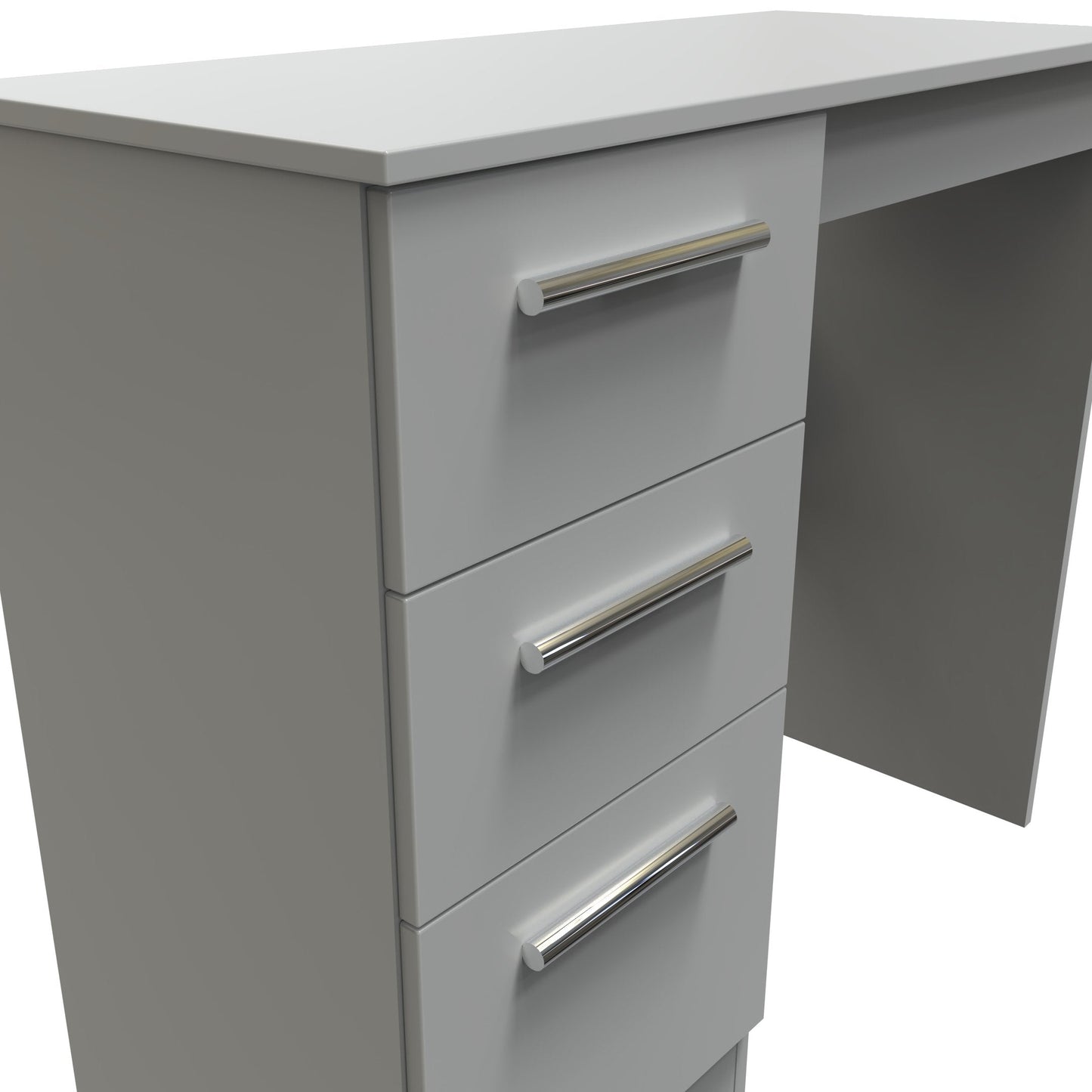 Contrast Desk Grey 3 Drawers 90cm