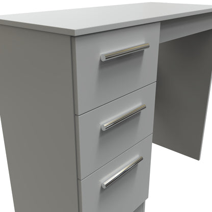 Contrast Desk Grey 3 Drawers 90cm