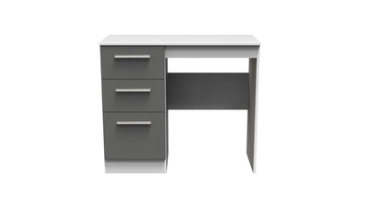Contrast Desk Grey & White 3 Drawers 90cm