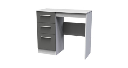 Contrast Desk Grey & White 3 Drawers 90cm
