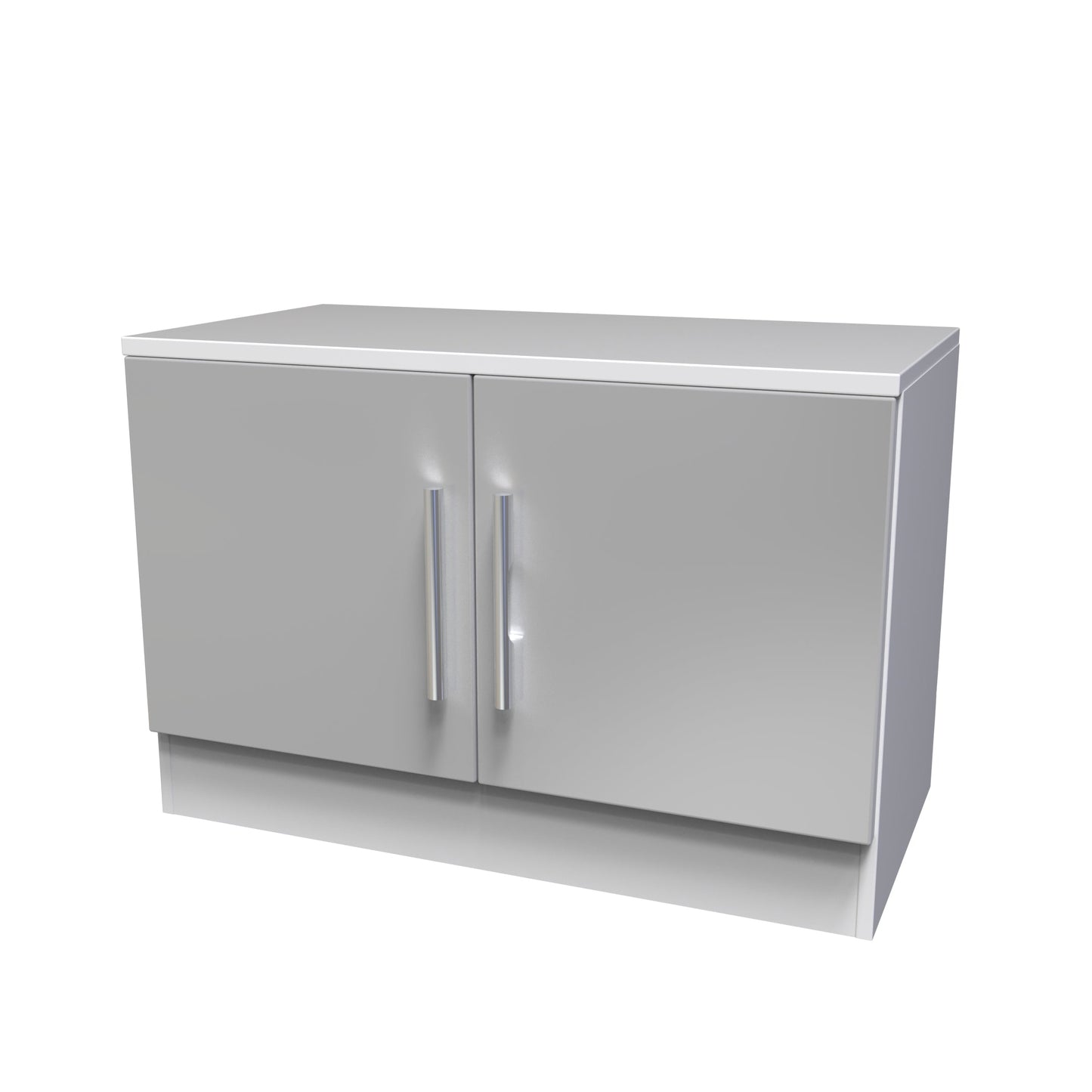 Contrast TV Unit Grey & White 2 Doors 74cm