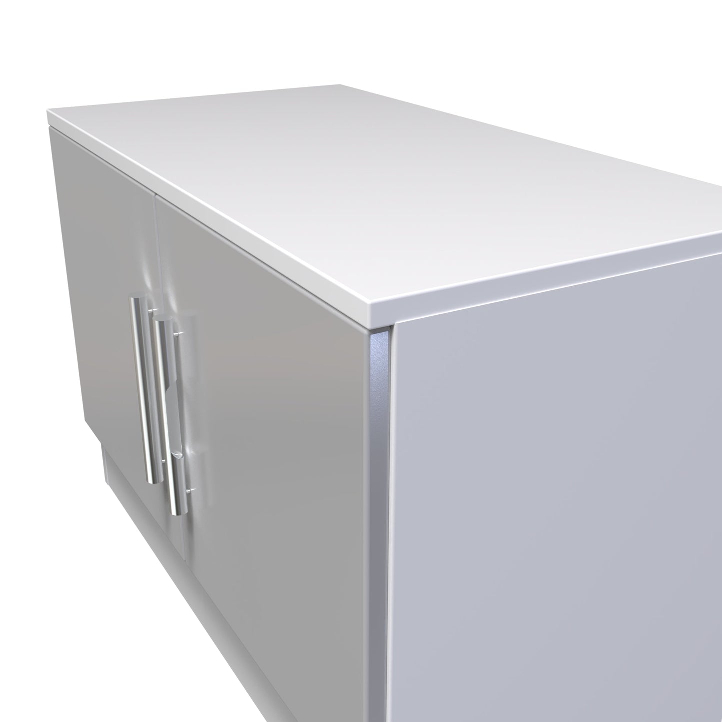 Contrast TV Unit Grey & White 2 Doors 74cm