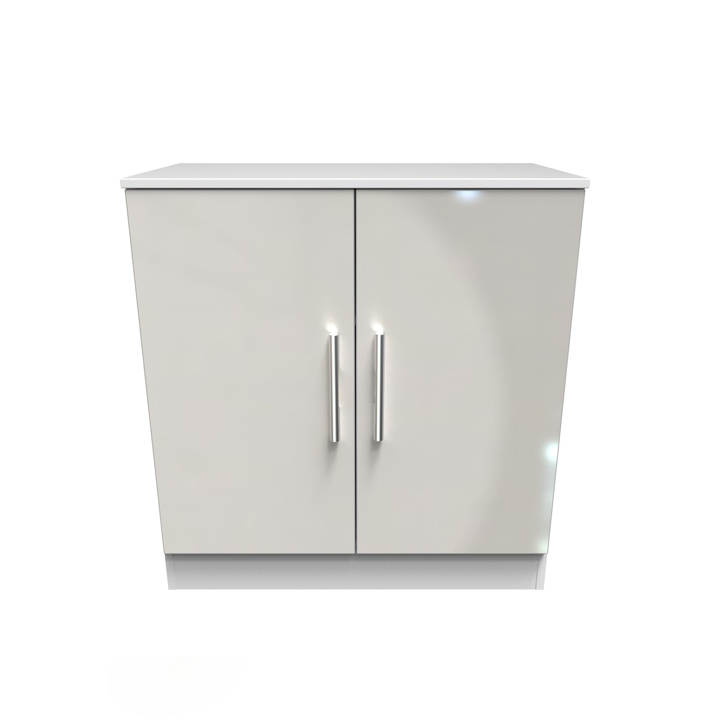 Contrast Cabinet Grey & White 2 Doors 1 Shelf 79cm