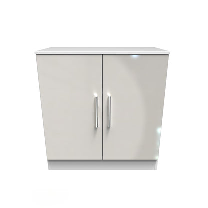 Contrast Cabinet Grey & White 2 Doors 1 Shelf 79cm