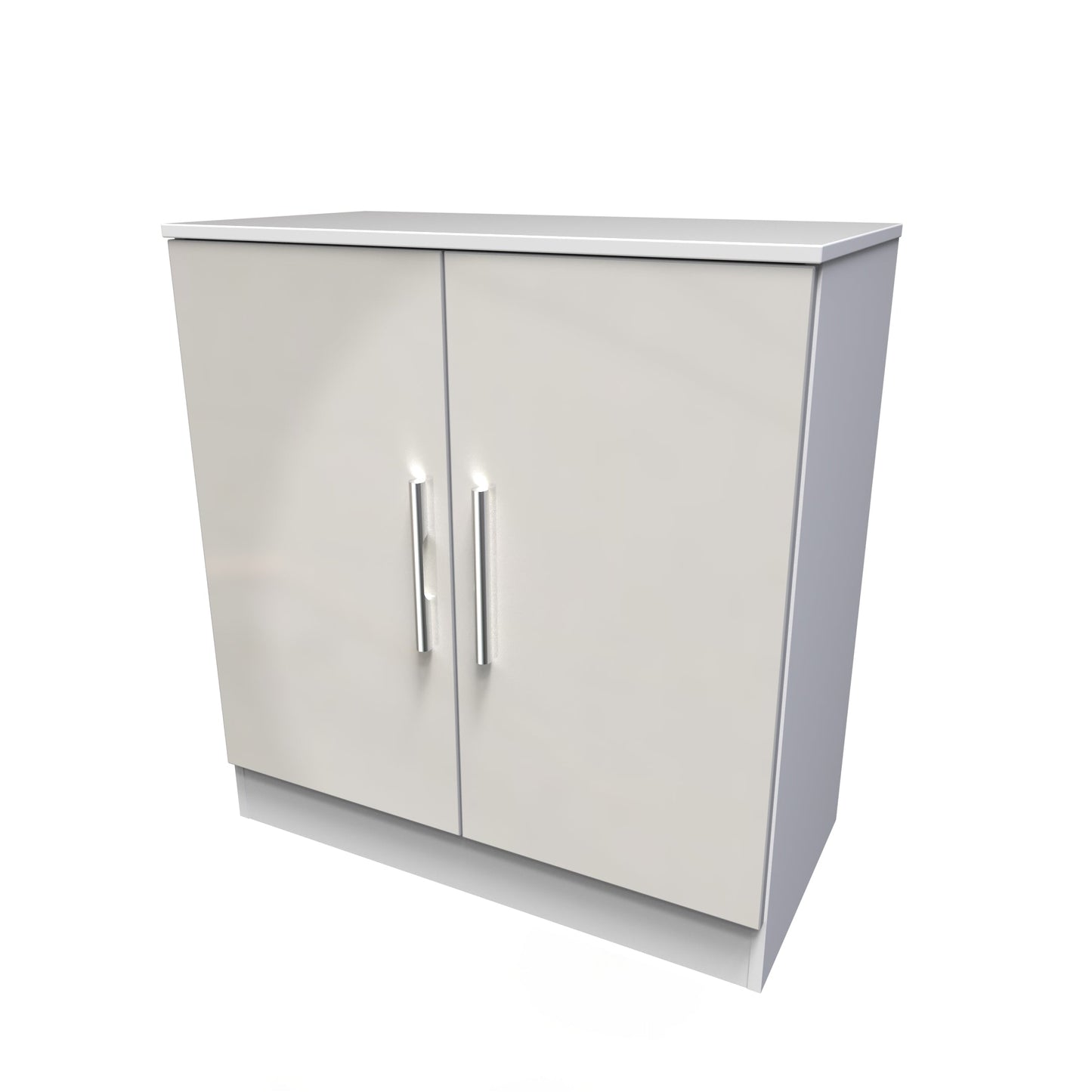 Contrast Cabinet Grey & White 2 Doors 1 Shelf 79cm