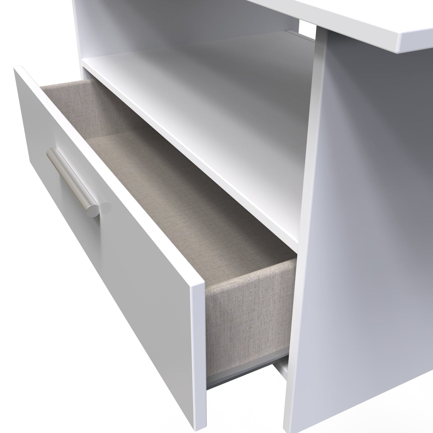 Contrast Coffee Table Grey & White 1 Shelf 1 Drawer 93cm