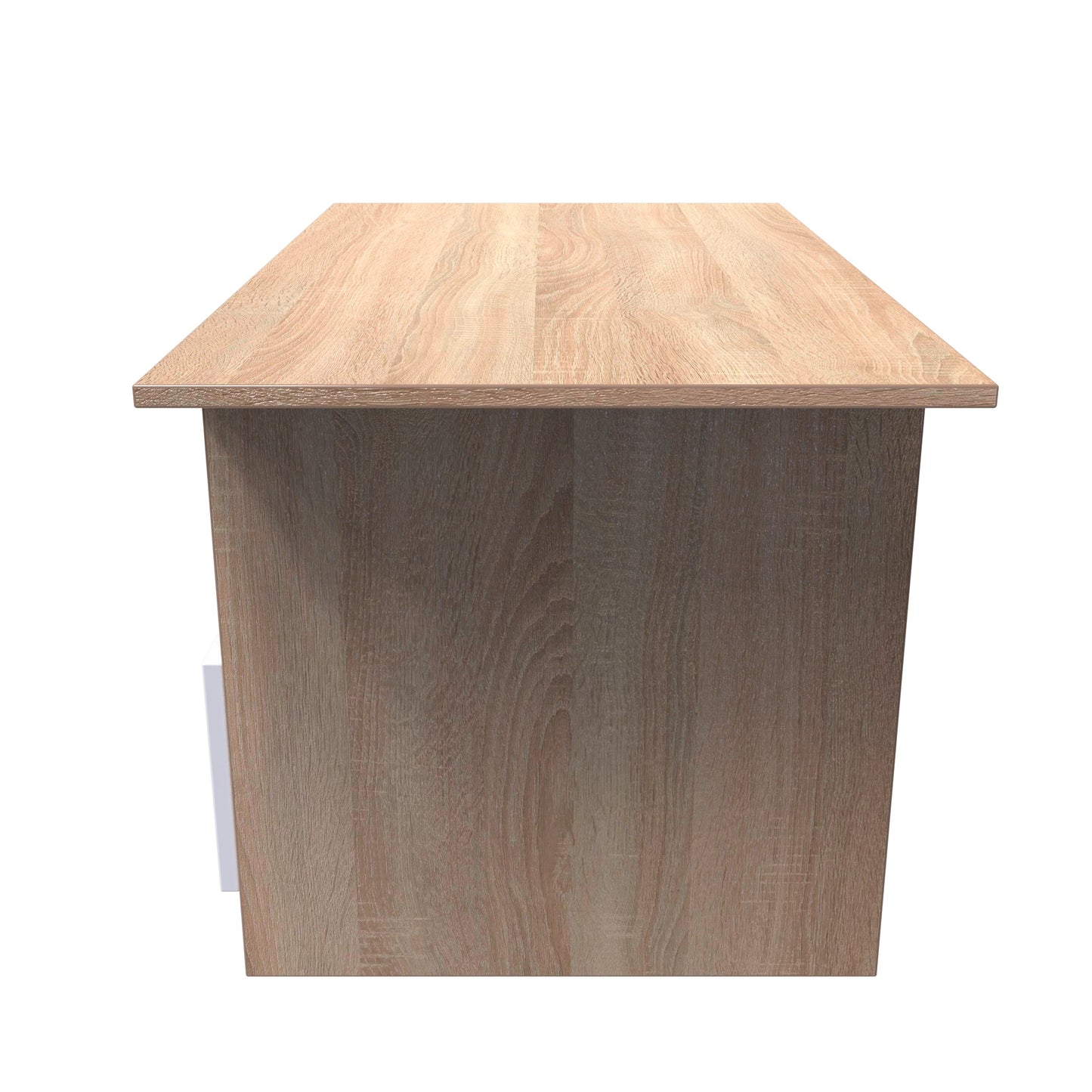 Contrast Coffee Table White & Oak 1 Shelf 1 Drawer 93cm