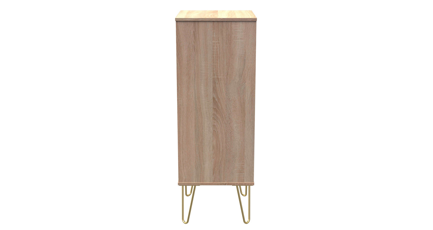 Cube Tall Tallboy Oak 5 Drawers 109cm