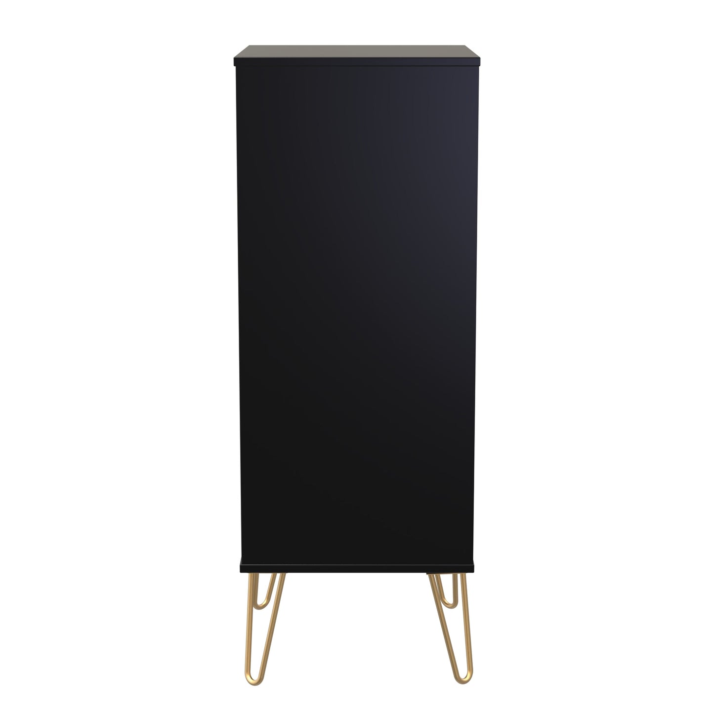Cube Tall Tallboy Black 5 Drawers 109cm