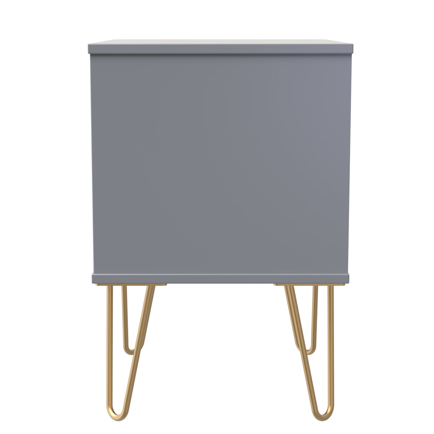 Cube Bedside Table Grey 2 Drawers 60cm