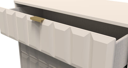 Cube Chest of Drawers Off-White 3 Drawers 77cm