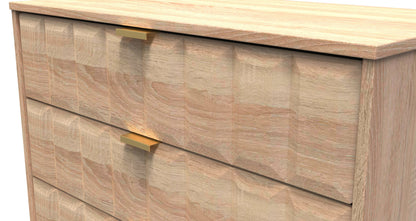 Cube Chest of Drawers Oak 4 Drawers 93cm