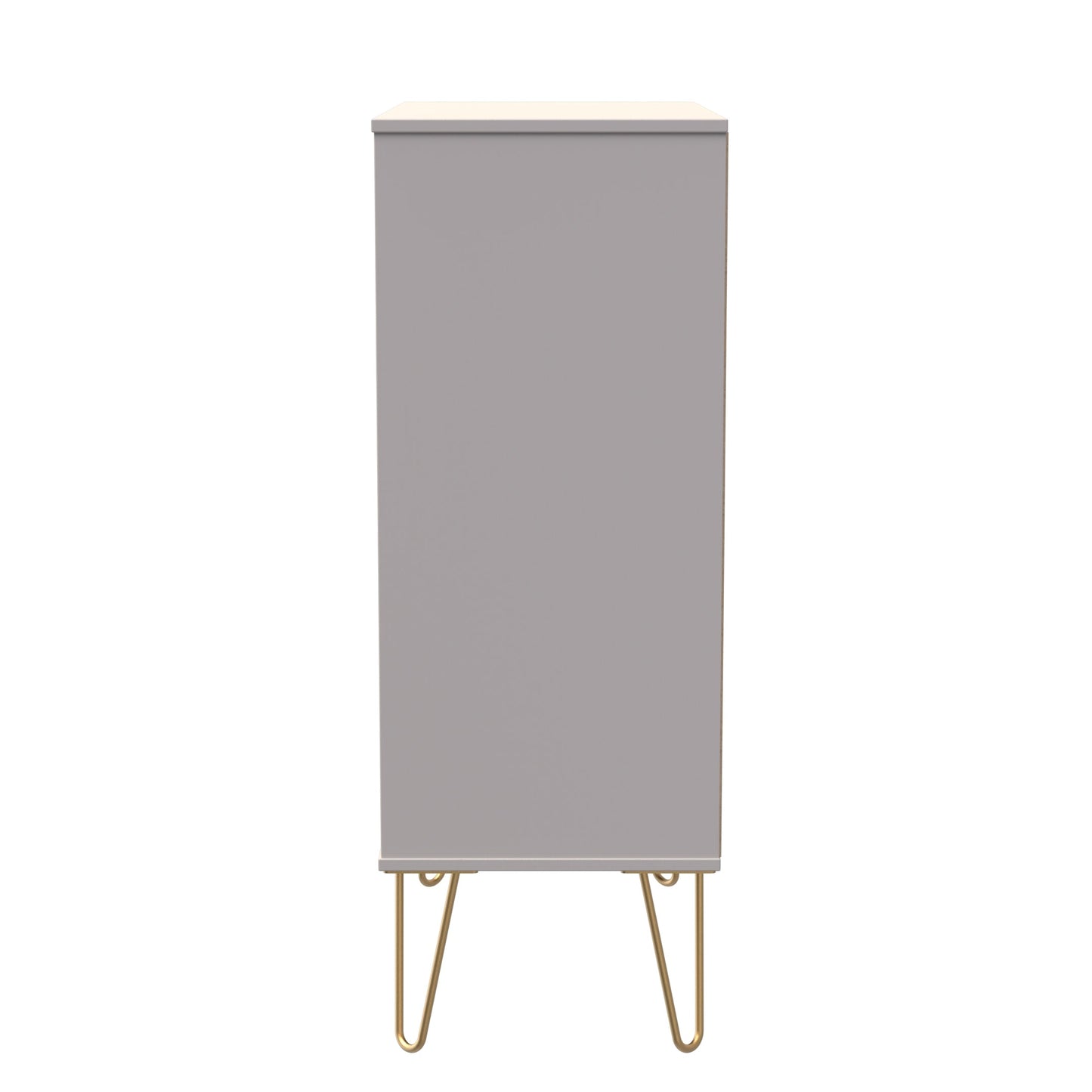 Cube Tall Chest of Drawers Off-White 5 Drawers 109cm