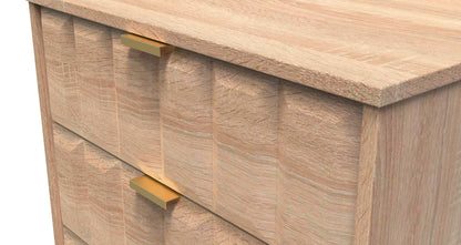 Cube Chest of Drawers Oak 3 Drawers 76cm