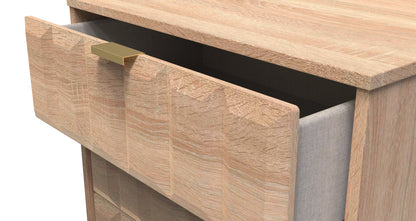 Cube Chest of Drawers Oak 3 Drawers 76cm