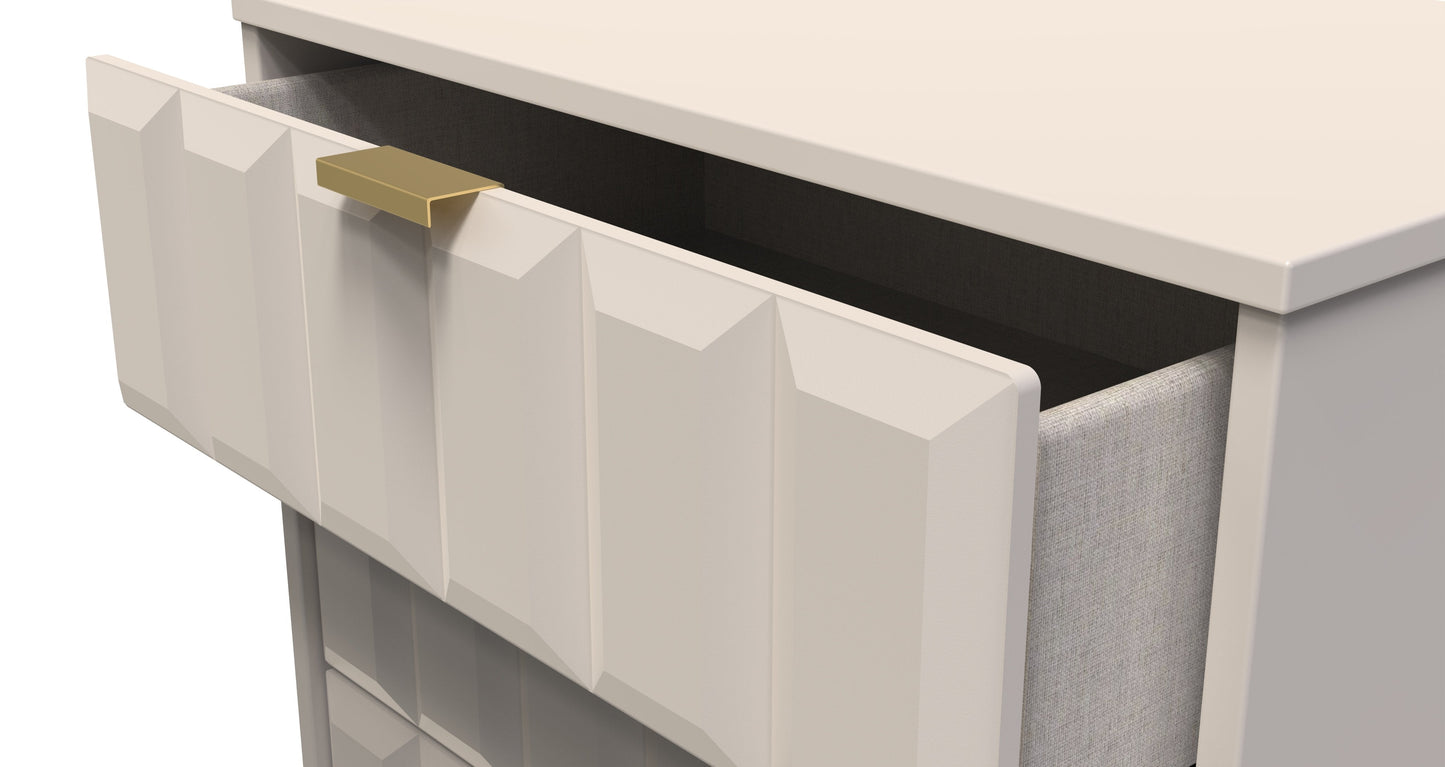 Cube Chest of Drawers Off-White 3 Drawers 76cm