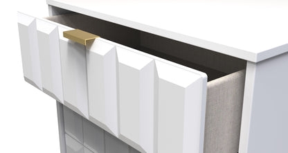 Cube Chest of Drawers White 3 Drawers 76cm