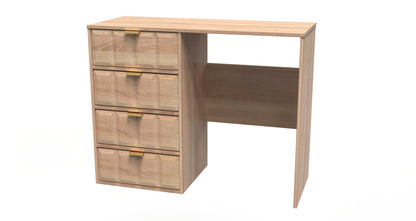Cube Desk Oak 4 Drawers 97cm