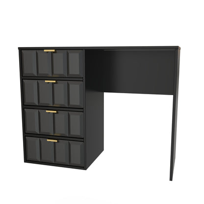 Cube Desk Black 4 Drawers 97cm