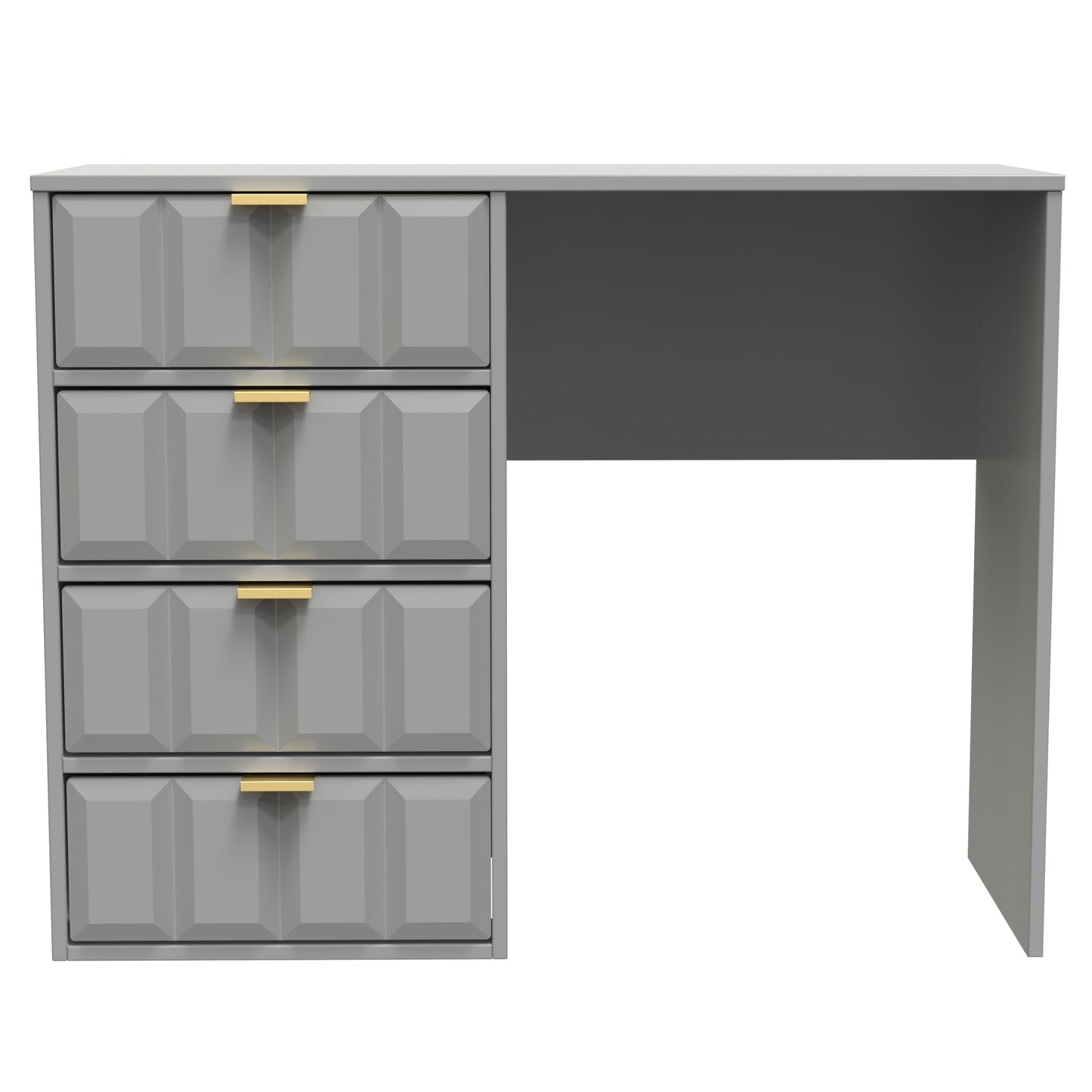 Cube Desk Grey 4 Drawers 97cm